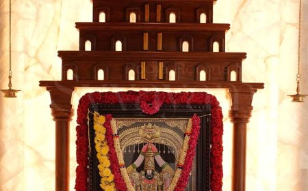 Svvayam - Mandir Design in Living Room with Temple Showcasing