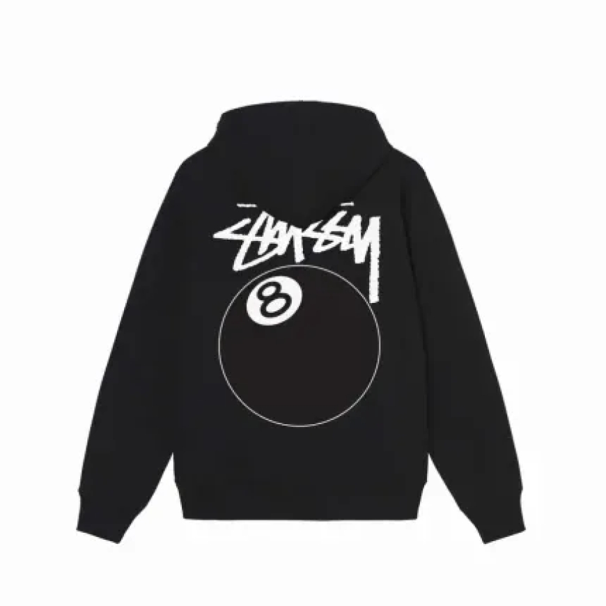 Stüssy 8-Ball Hoodie With Smooth Comfort and Timeless Streetwear Style