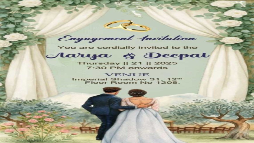 Engagement Invitation Template – Design, Customize, and Download with Crafty Art