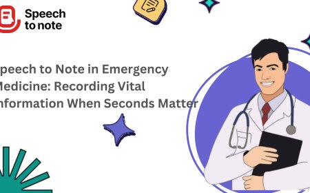 Speech to Note in Emergency Medicine: Recording Vital Information When Seconds Matter