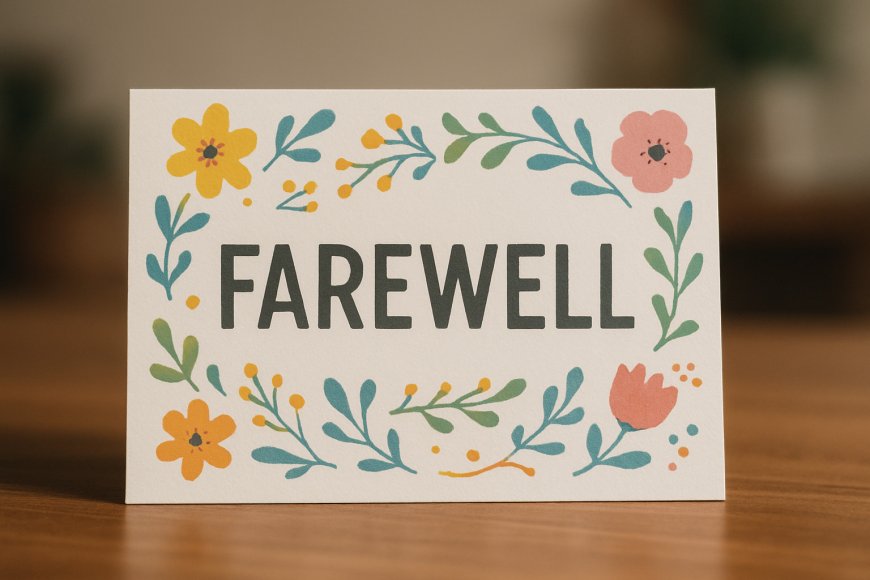 Farewell Card: Sentimental Wishes for Long-Distance Goodbyes