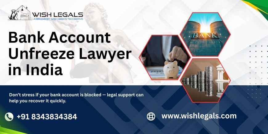 Bank Account Unfreeze Lawyer in India – Professional Support for Bank Account Restoration | Wish Legals